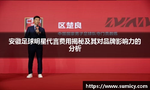 安徽足球明星代言费用揭秘及其对品牌影响力的分析